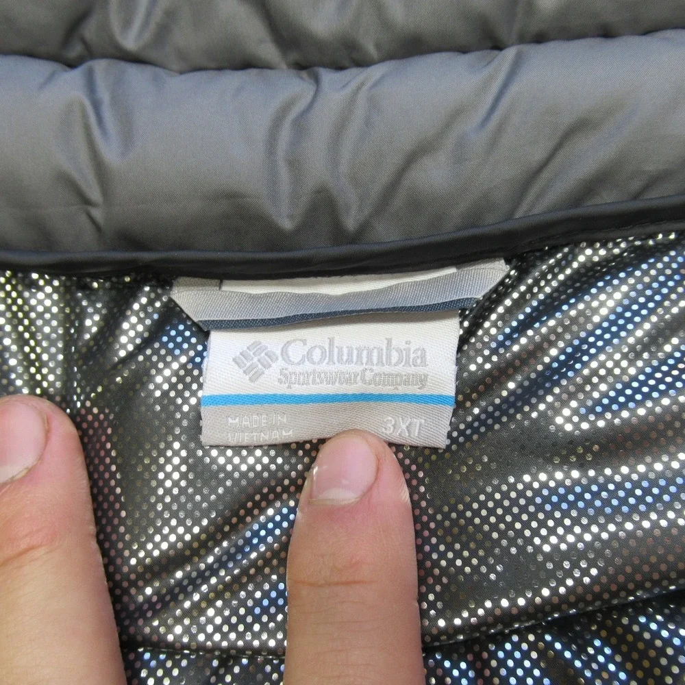 Columbia Vest Mens 3XT Gray Lightweight Insulated Omni Heat Puffer Slope Edge II